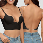 Zelfdragende Push-up Beha Dames voor Open Rug met Verstelbare Bandjes, Onzichtbaar onder Kleding - Lingerie Essentials