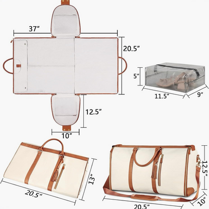 JetSet Reistas | Ruime en Waterbestendige Reistas met Schoenenzak en Verstelbare Schouderband, Perfect voor Kleding en Reisessentials