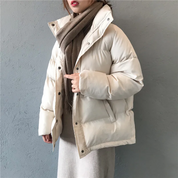 Isabella Parka Jacket | Oversized Quilted Damesjas met Hoge Kraag en Warme Isolatie