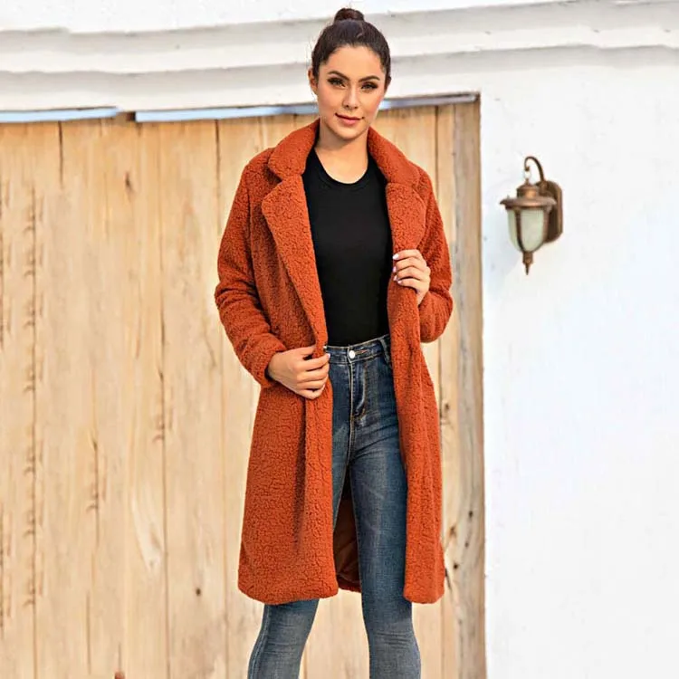 Allegra Teddy Coat | Oversized Damesjas met Zachte Textuur en Klassieke Revers
