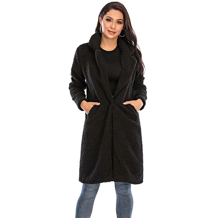 Allegra Teddy Coat | Oversized Damesjas met Zachte Textuur en Klassieke Revers
