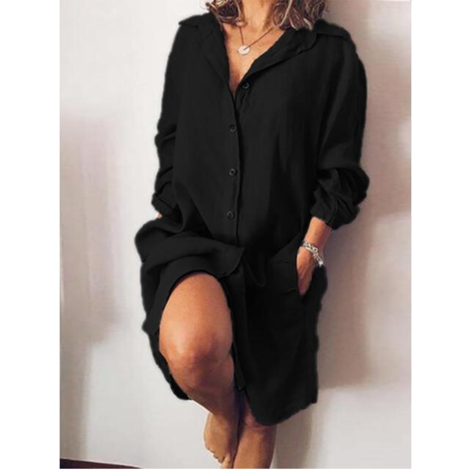 Marlene Blouse | Dames Linnen Blouse met Elegante Lange Snit en Verzorgde Look