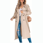 Giulia Trenchcoat | Lange Dames Trenchcoat met Tijdloos Design en Elegante Pasvorm