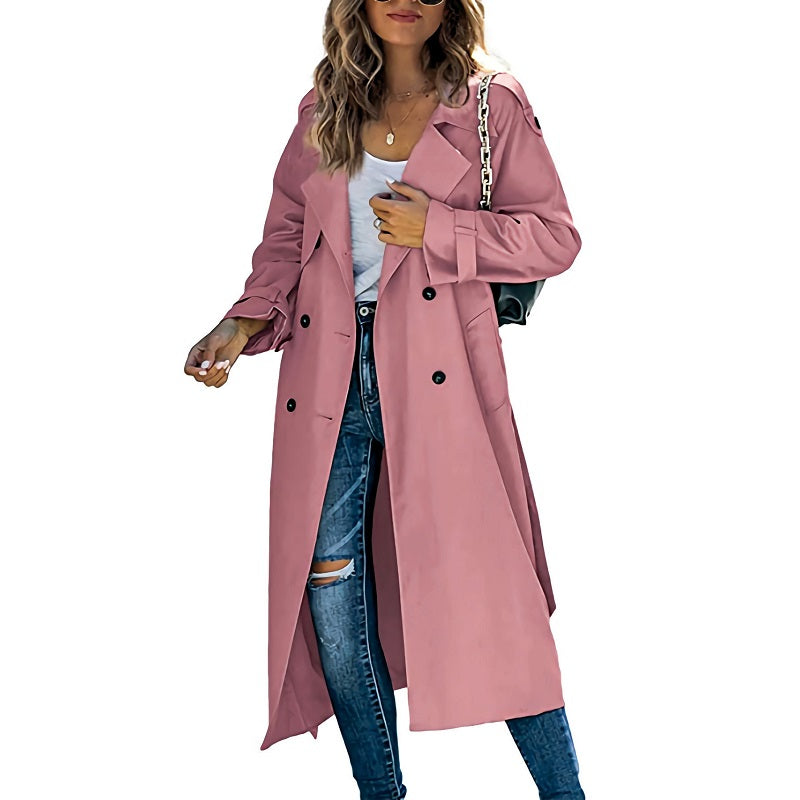Giulia Trenchcoat | Lange Dames Trenchcoat met Tijdloos Design en Elegante Pasvorm