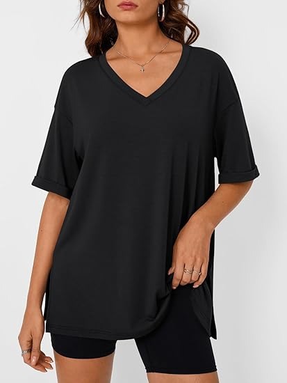 Ewa T-Shirt | Oversized Casual V-Hals Shirt met Luchtige Pasvorm voor Dames