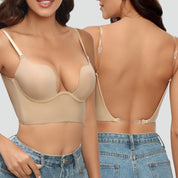 Zelfdragende Push-up Beha Dames voor Open Rug met Verstelbare Bandjes, Onzichtbaar onder Kleding - Lingerie Essentials
