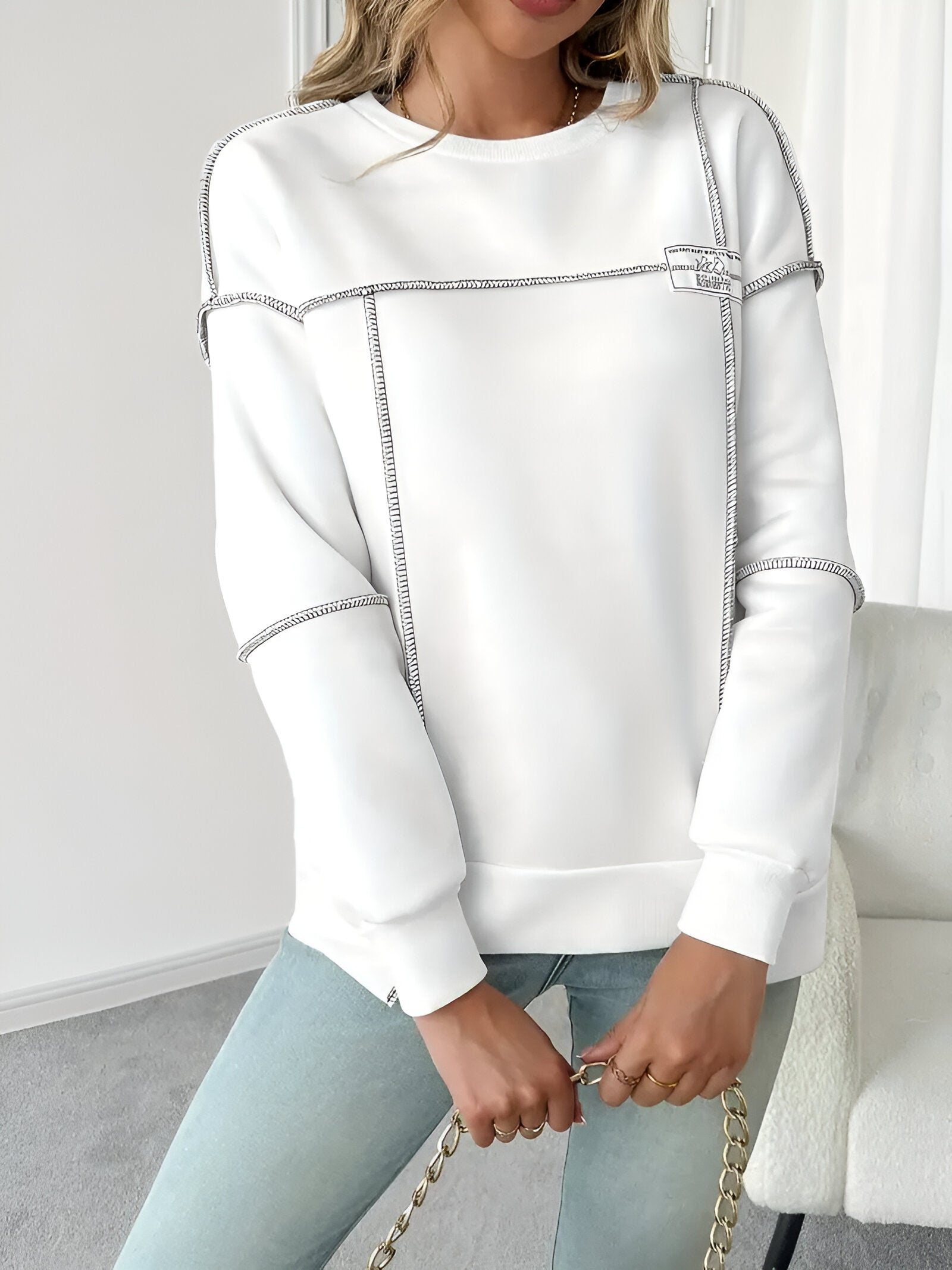 Fayenne Ribbed Hoodie | Dames Hoodie met Asymmetrisch Geribbeld Design en Zachte Gebreide Stof