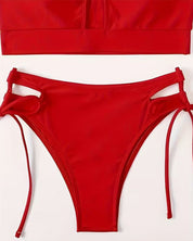 String Bikini Set Dames met Verstelbare Strikjes en Halter Top - Serena Palomino