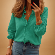 Chiara Blouse met Ruches – Elegant en Comfortabel