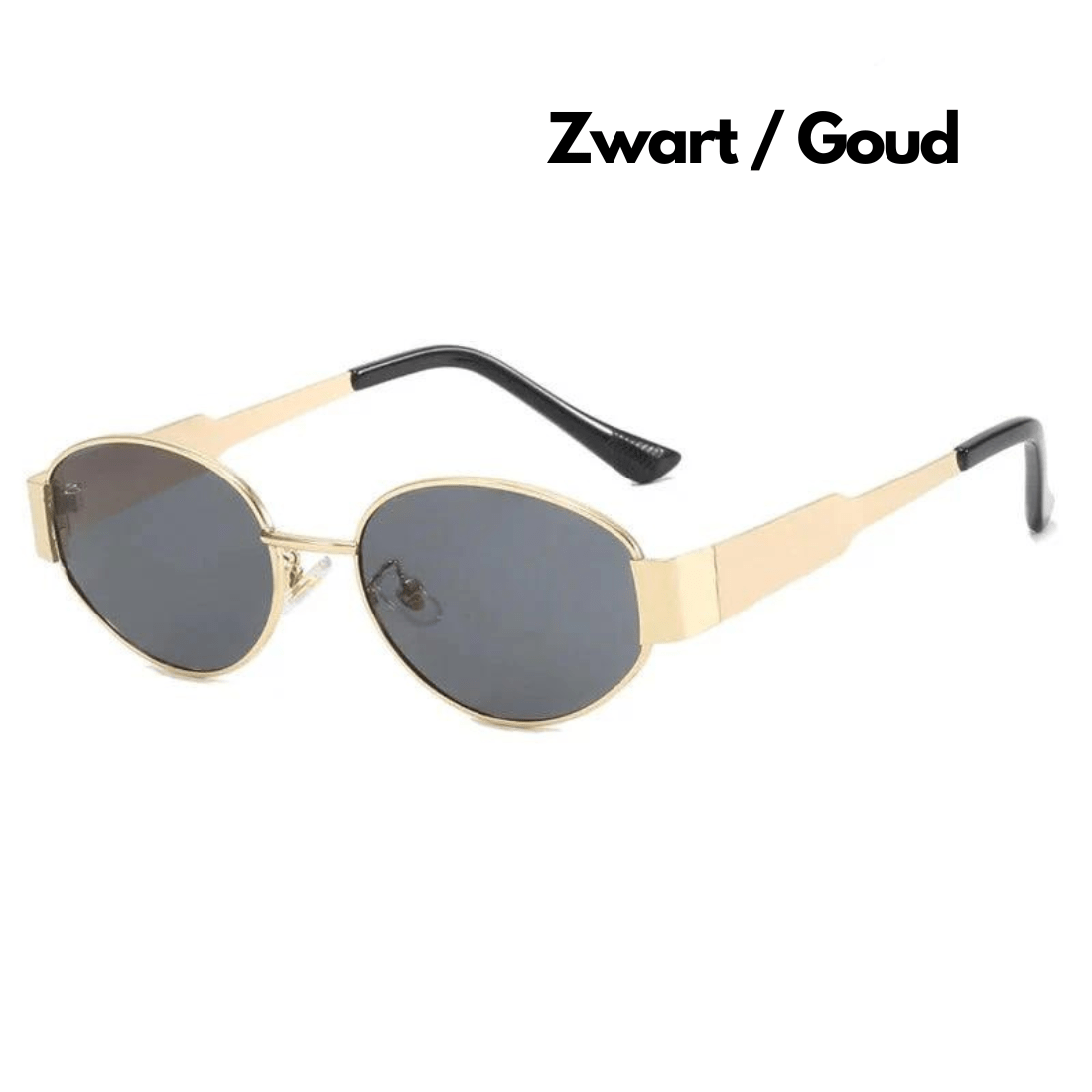 Dames Zonnebril Vintage Metalen Frame Groene Glazen UV-bescherming - Zwart Goud / Groen / Bronze - Maelen
