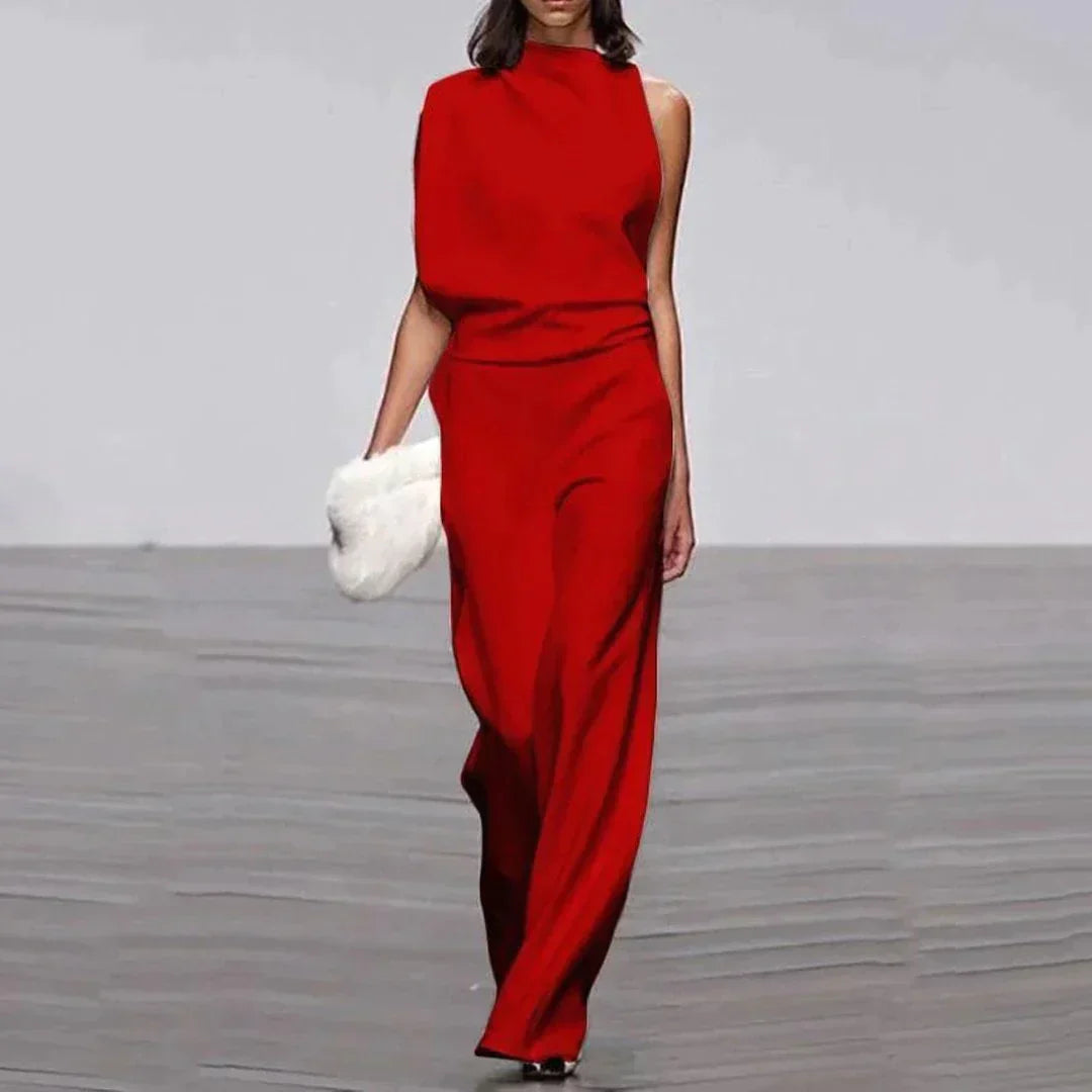 Clementine Broekpak | Elegante Jumpsuit met Wijde Pijpen en Flatterende Taille