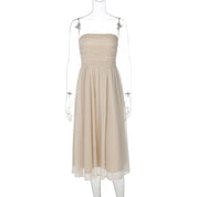 Viola Jurk | Midi-jurk met Subtiele Pailletten en Elegante Dubbele Laag