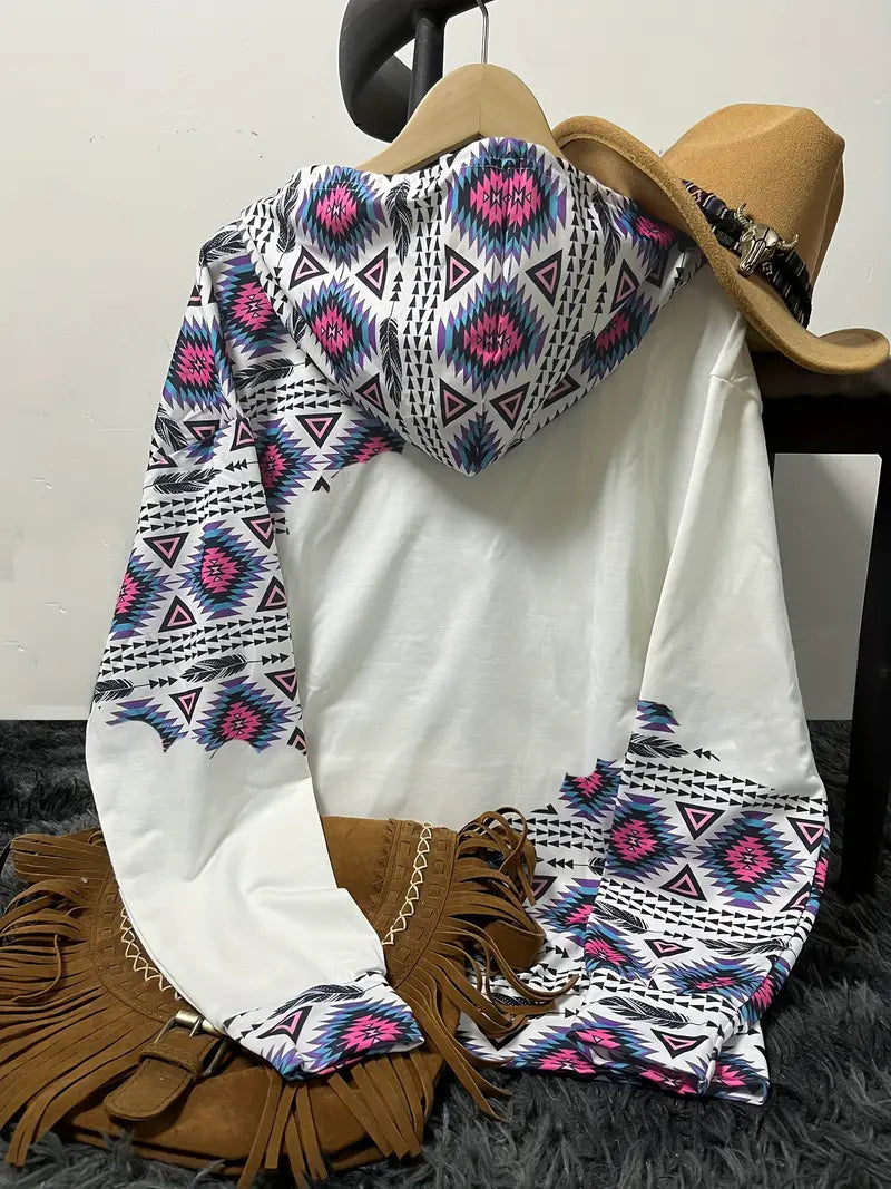 Aviana Hoodie | Boho-Chic Hoodie met Mandala-Design en Tribale Details