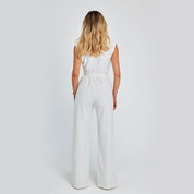 Valeria Jumpsuit | Elegante Mouwloze Jumpsuit met Wijdpijpsilhouet en Minimalistisch Design