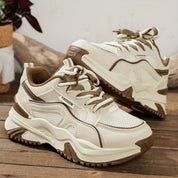 Sage | Trendy Sportieve Sneakers Dames met Dikke Zool - Comfort, Lichtgewicht en Performance - Zwart / Khaki