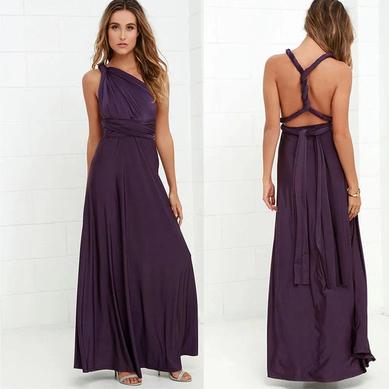 Alessia Jurk | Elegante Maxi Damesjurk met V-Hals en Strappy Details