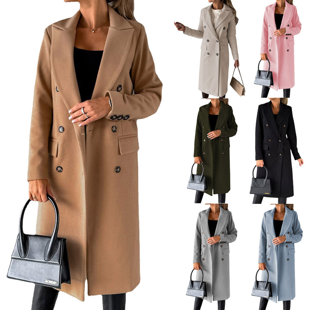 Aeris™ Winter Trenchcoat | Warme Damesjas met Reverskraag in Klassiek Design