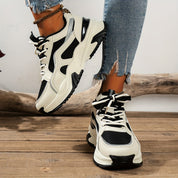 Sage | Trendy Sportieve Sneakers Dames met Dikke Zool - Comfort, Lichtgewicht en Performance - Zwart / Khaki