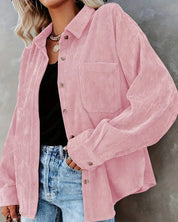 Serafina Top | Fluwelen Dames Top met Knoopsluiting en Vintage Uitstraling