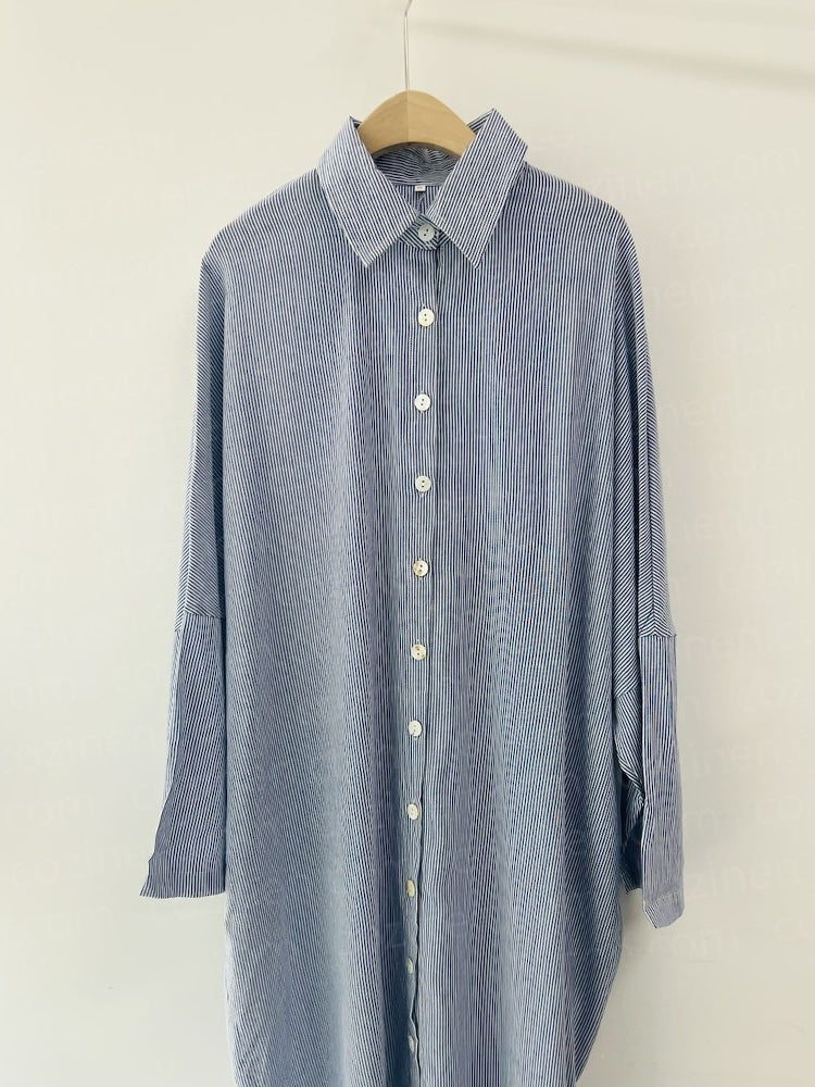 Adriana Jurk | Casual Zomerjurk met Strepenprint en Losse Pasvorm