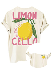 Limoncello | Trendy Zomers T-Shirt Dames met Citroen Print