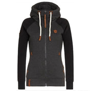 Chiara Sportieve dames hoodie – warme hoodie met ritssluiting & fleecevoering