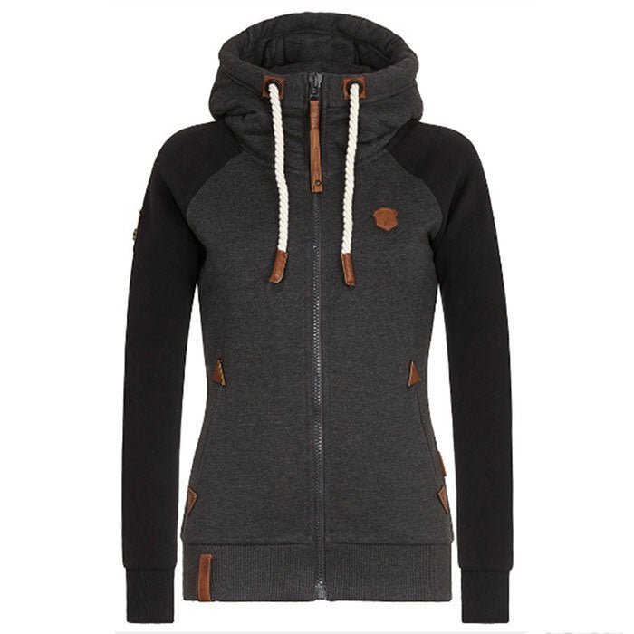 Chiara Sportieve dames hoodie – warme hoodie met ritssluiting & fleecevoering