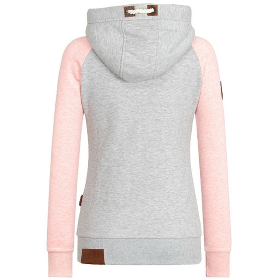 Chiara Sportieve dames hoodie – warme hoodie met ritssluiting & fleecevoering