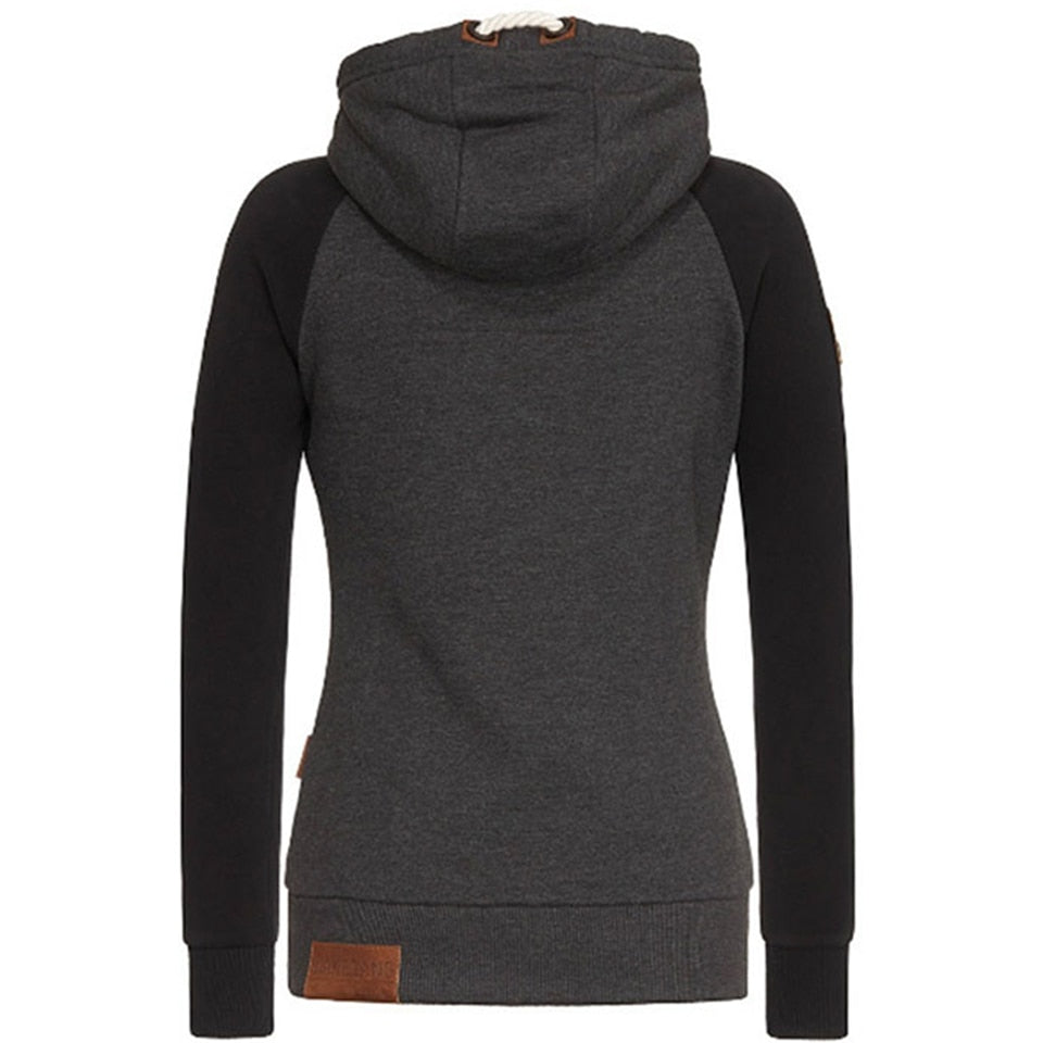 Chiara Sportieve dames hoodie – warme hoodie met ritssluiting & fleecevoering