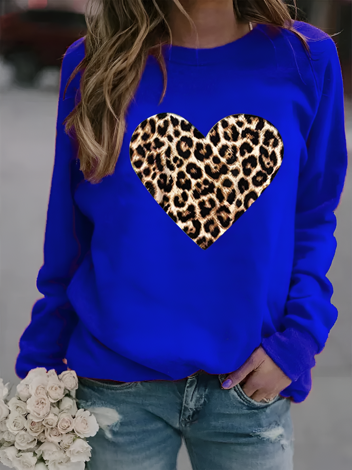Bianca Animal Sweatshirt | Zacht Damestrui met Opvallende Dierenprint en Relaxte Pasvorm