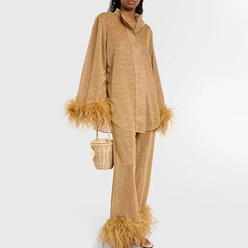 Luxe Glitter Set Dames – Glitter Set Met Veren In Wijnrood, Lichtgroen, Paars, Donkergroen En Beige | Livia Bellucci