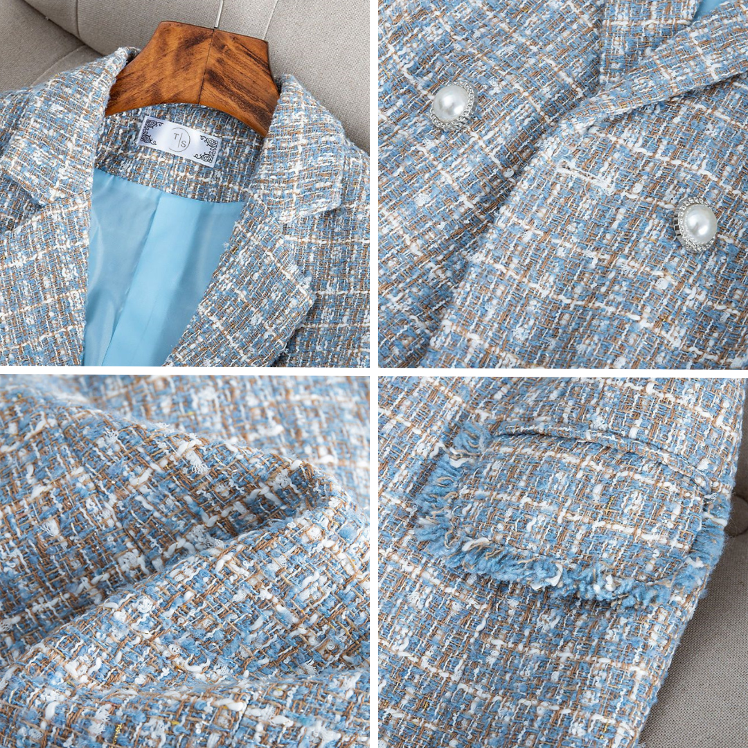 Ekko Blazer | Getailleerde Geruite Blazer met Klassiek Design en Moderne Flair