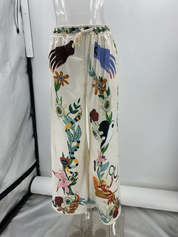 Dioraly Set | Satijnen Tweedelige Set met Trendy Print en Elegante Losse Pasvorm