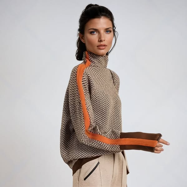 Elina Zachte gebreide trui dames – elegante warme knit met vrouwelijke pasvorm