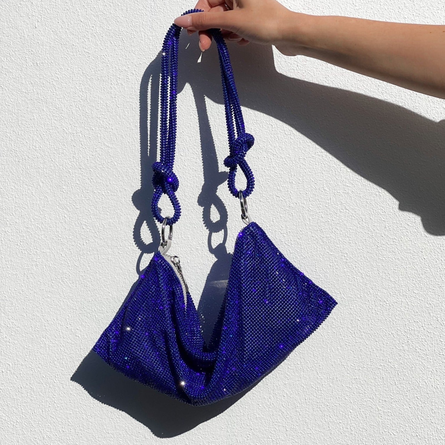 Luxe Pailletten Schoudertas Dames met Ketting - Zilver / Zwart / Roze / Groen / Roze / Blauw