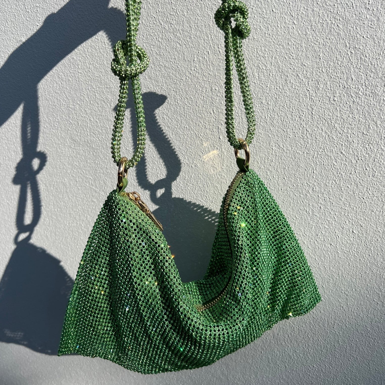 Luxe Pailletten Schoudertas Dames met Ketting - Zilver / Zwart / Roze / Groen / Roze / Blauw