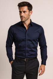 Luca Ferraro | Rekbaar en Strijkvrij Herenoverhemd