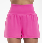 Alyssa Sportshorts | 2-in-1 Dames Sportshort met Hoge Taille en Slimme Zakken