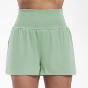 Alyssa Sportshorts | 2-in-1 Dames Sportshort met Hoge Taille en Slimme Zakken