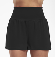 Alyssa Sportshorts | 2-in-1 Dames Sportshort met Hoge Taille en Slimme Zakken