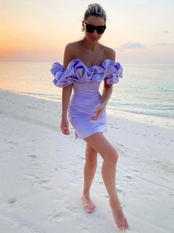 Ella Jurk | Off-Shoulder Figuurflatterende Jurk met Elegante Pasvorm en Verleidelijke Flair