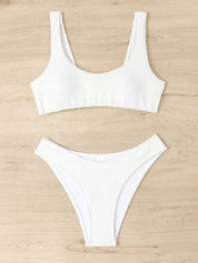 Selena Badpak | Elegant One-Piece Badpak met Gedraaide Halslijn en Golvend Gerimpeld Design