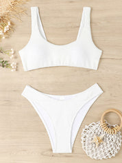 Selena Badpak | Elegant One-Piece Badpak met Gedraaide Halslijn en Golvend Gerimpeld Design