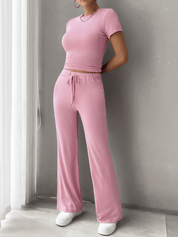 Aleida Lounge Set | Tweedelige Dames Set met Zachte Stof en Elegante Afwerking