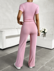 Aleida Lounge Set | Tweedelige Dames Set met Zachte Stof en Elegante Afwerking