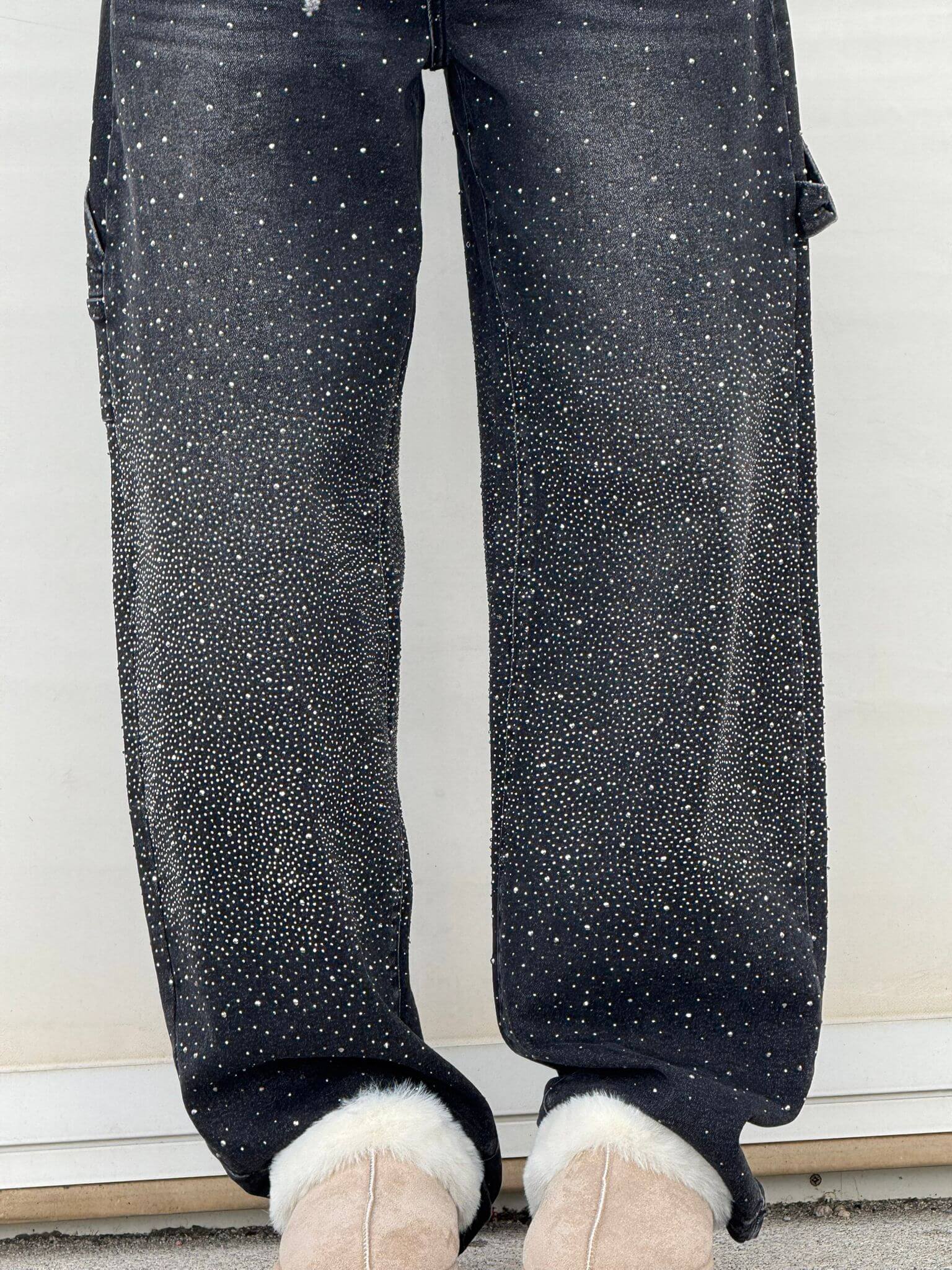 Alessia glinsterende damesjeans | Stretch skinny jeans met subtiele sparkle