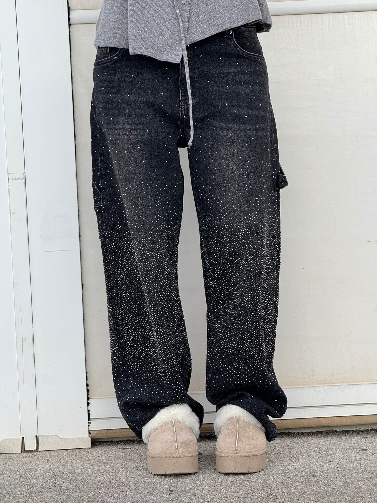 Alessia glinsterende damesjeans | Stretch skinny jeans met subtiele sparkle