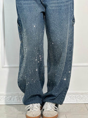 Alessia glinsterende damesjeans | Stretch skinny jeans met subtiele sparkle