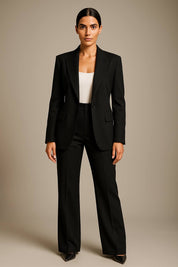 Dames Broekpak Blazer en Pantalon Set Getailleerd Zakelijk Kantoor Formeel - Roze / Grijs / Beige - Maelen
