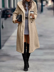 Serena Teddy Coat | Relaxed Fit Damesjas met Capuchon en Zachte Pluche Textuur